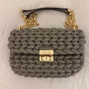 Michael Kors Tribeca Large Hand Braided Shoulder Bag